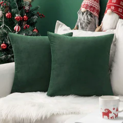 Miulee Velvet Pillow Covers Decorative Soft Solid Cushion Case 2 Pack.