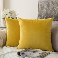 Miulee Velvet Pillow Covers Decorative Soft Solid Cushion Case 2 Pack.