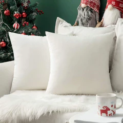 Miulee Velvet Pillow Covers Decorative Soft Solid Cushion Case 2 Pack.