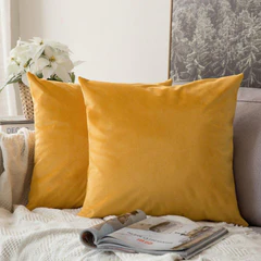 Miulee Velvet Pillow Covers Decorative Soft Solid Cushion Case 2 Pack.