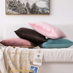 Miulee Velvet Pillow Covers Decorative Soft Solid Cushion Case 2 Pack